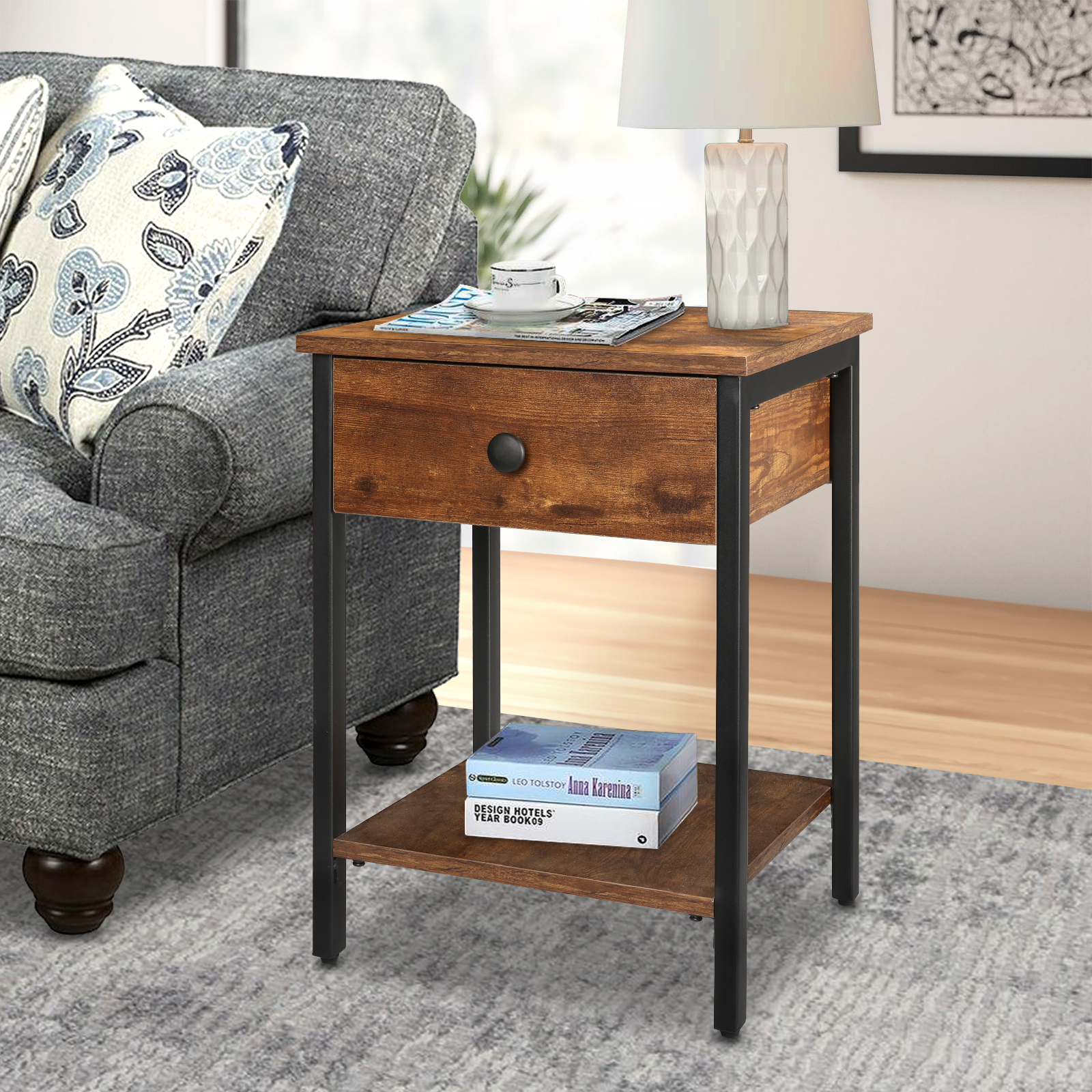 storage side tables living room tall