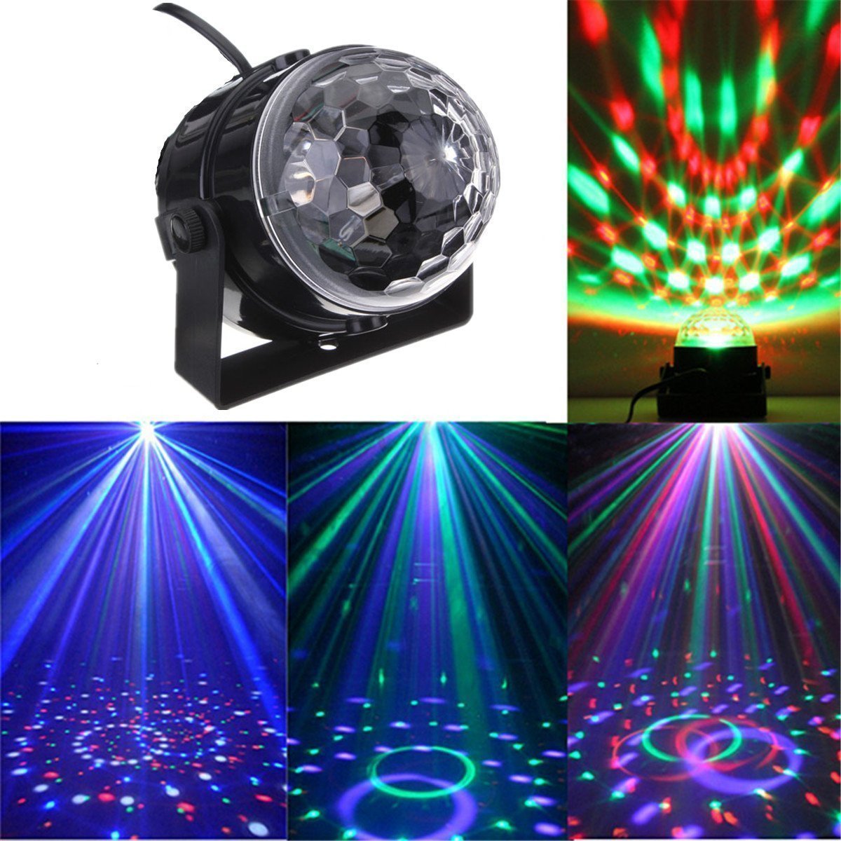 Kingso Mini Disco Dj Stage Lights 5w Led Rgb Sound Actived Crystal Kingso Mini Disco Dj Stage Lights 5w Led Rgb Sound Actived Crystal Magic Rotating Ball