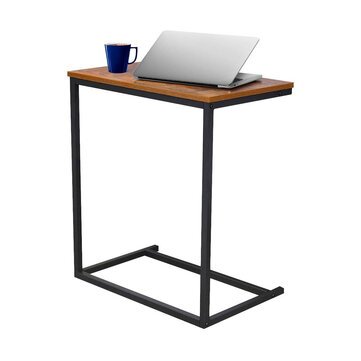 KingSo Side Table C Table Sofa End Tables for Living Room Vintage Accent Snack Table Side Table Couch Table coffe table Bed Table (26-inch Height)