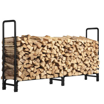8 FT Outdoor Fire Wood Log Rack for Fireplace Heavy Duty Firewood Pile Storage R for sale online 