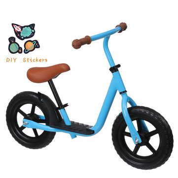 KingSo Kids Balance Bike with Footrest, Lightweight Kids Bike with Freely Adjustable Handlebar & Seat without Tools, EVA Polymer Foam Tire Toddler Bike for 1-5 Years Boys Girls (DIY Stickers Included)